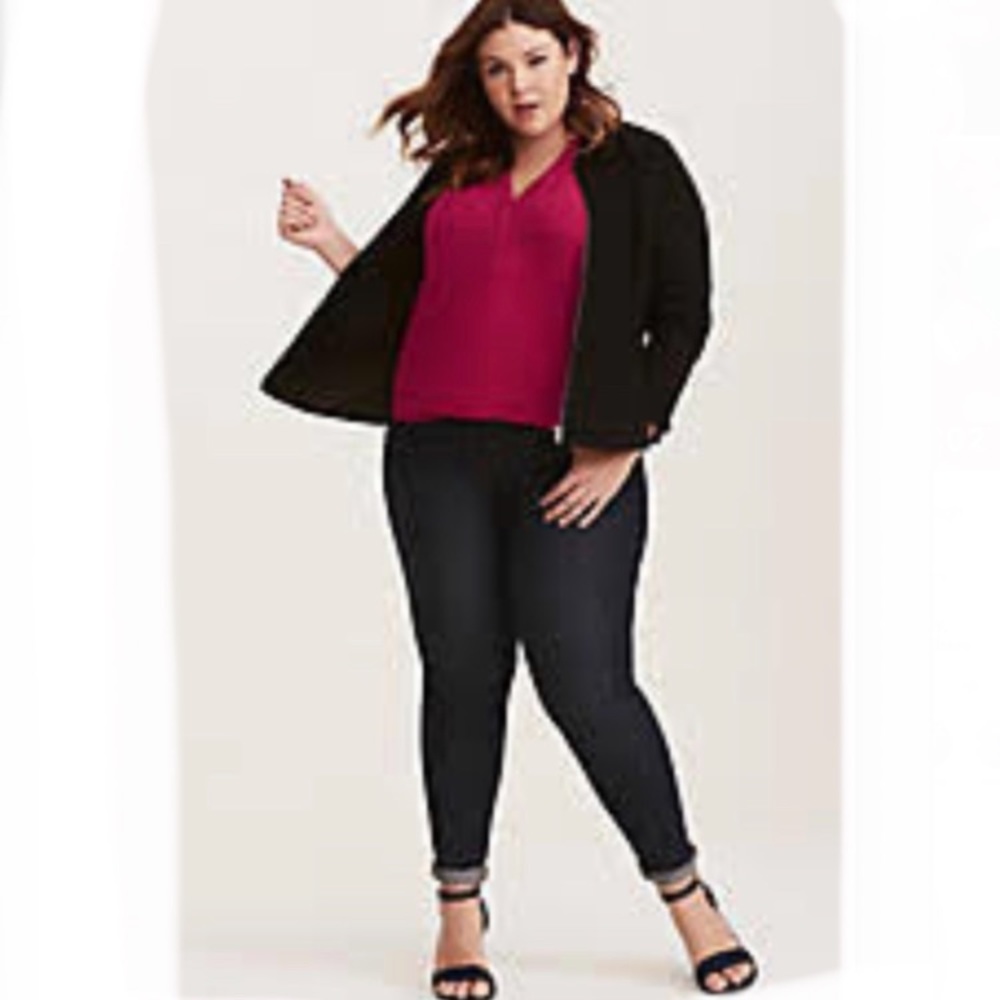 Torrid Magenta Georgette Pullover Sleeveless Blou… - image 3